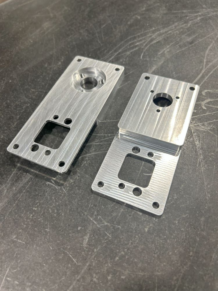 Clear anodized machined 6061 aluminum components